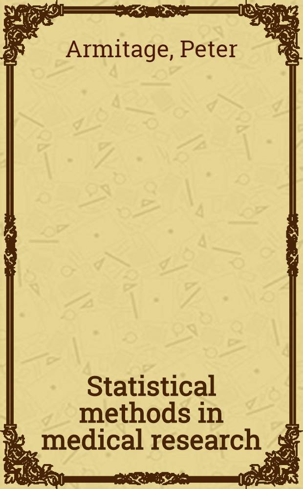 Statistical methods in medical research