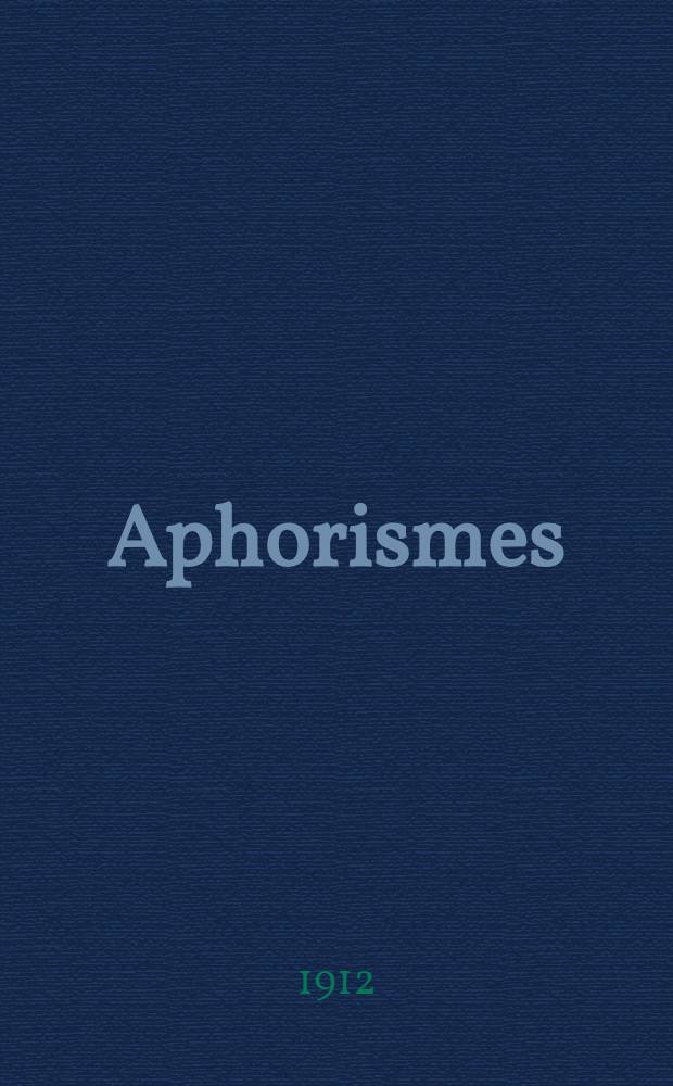 Aphorismes