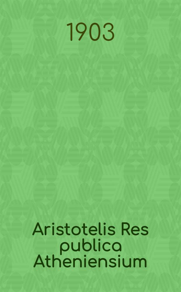 Aristotelis Res publica Atheniensium