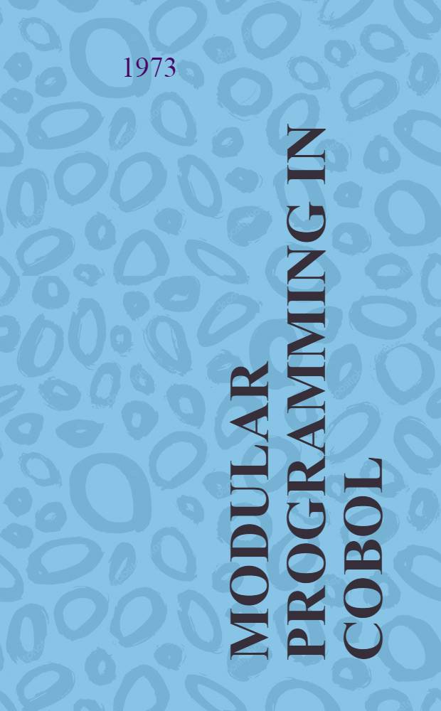 Modular programming in Cobol