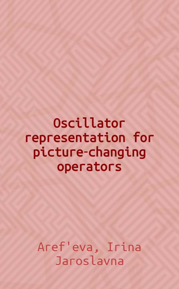 Oscillator representation for picture-changing operators