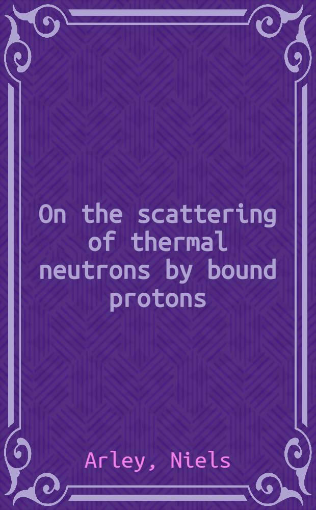 On the scattering of thermal neutrons by bound protons