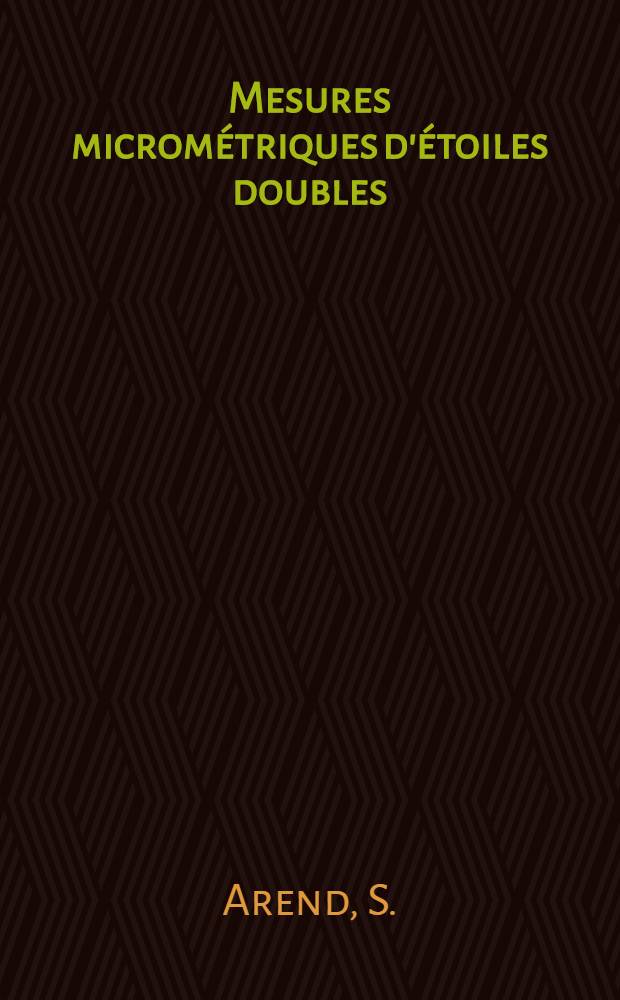 Mesures micrométriques d'étoiles doubles : Orbites de neuf étoiles doubles visuelles