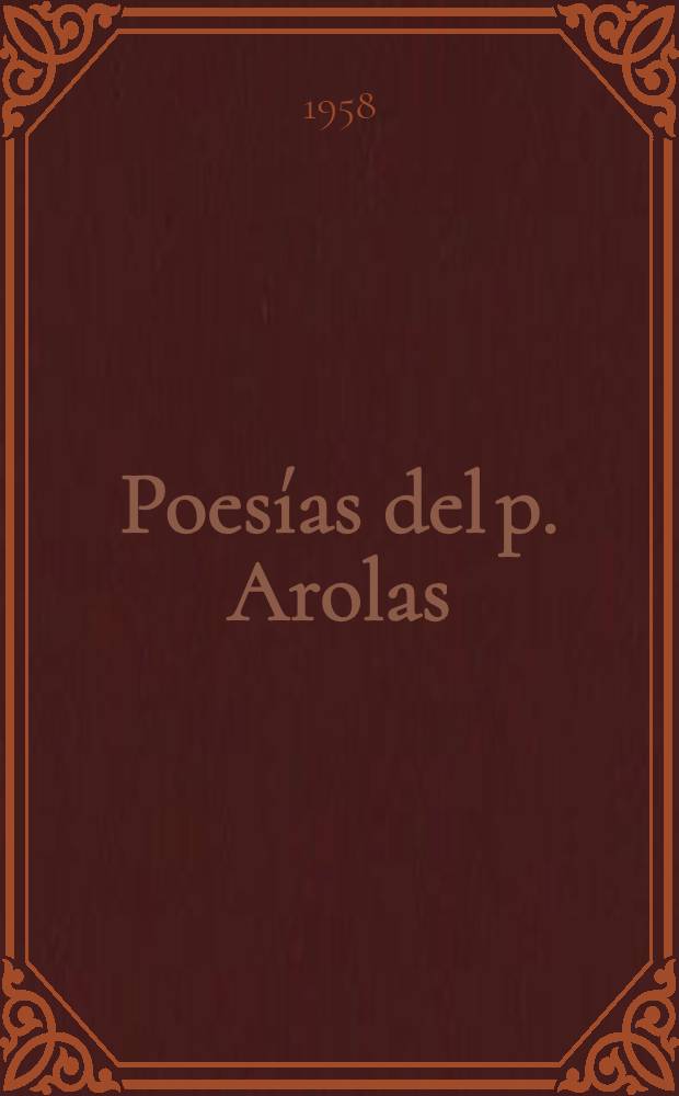 Poesías del p. Arolas