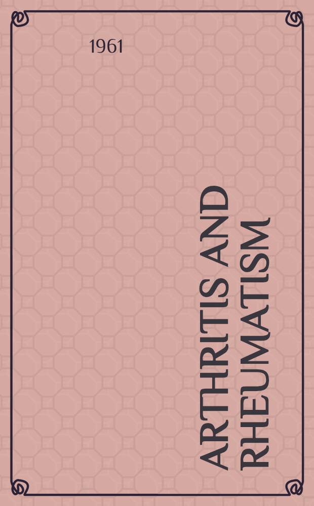 Arthritis and rheumatism : Symposium