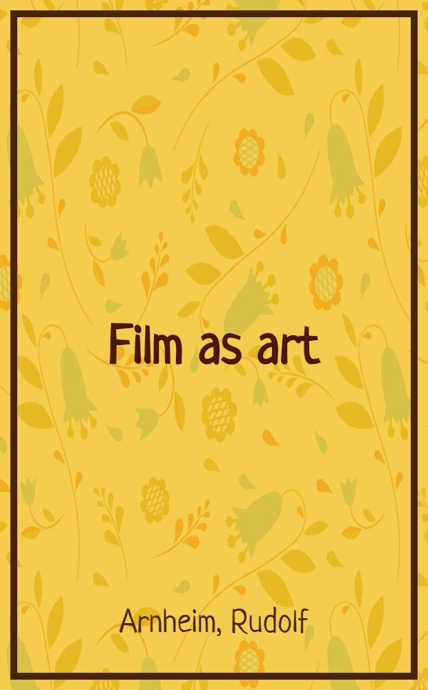 Film as art