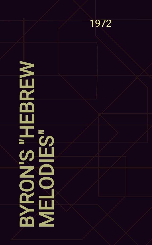 Byron's "Hebrew melodies"
