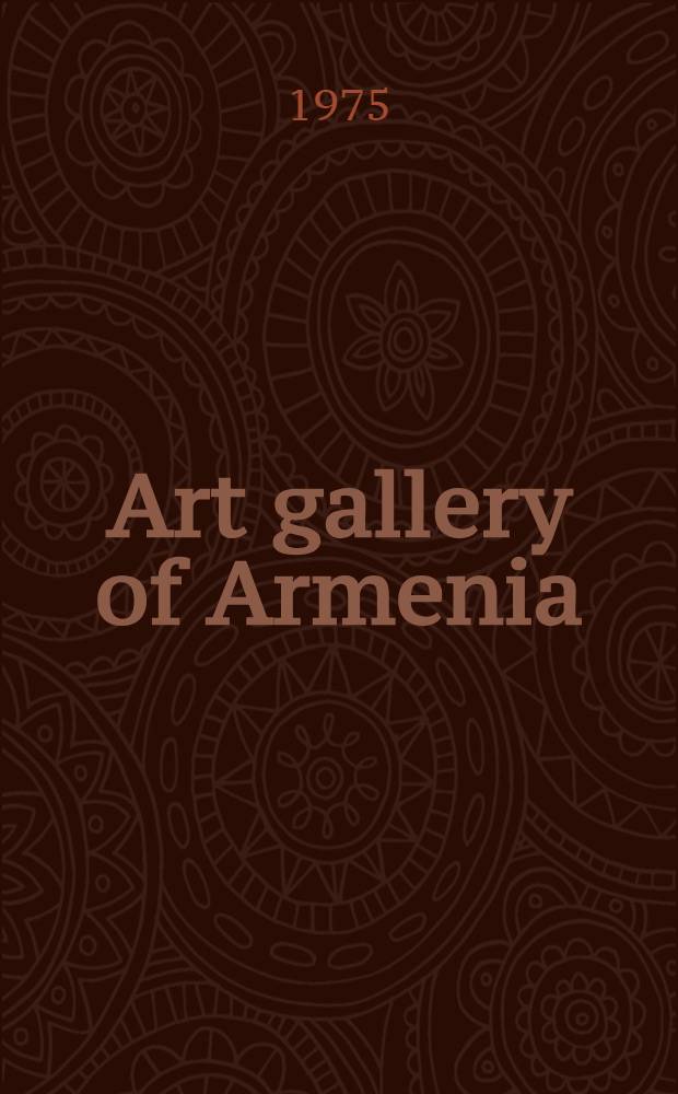 Art gallery of Armenia : An album