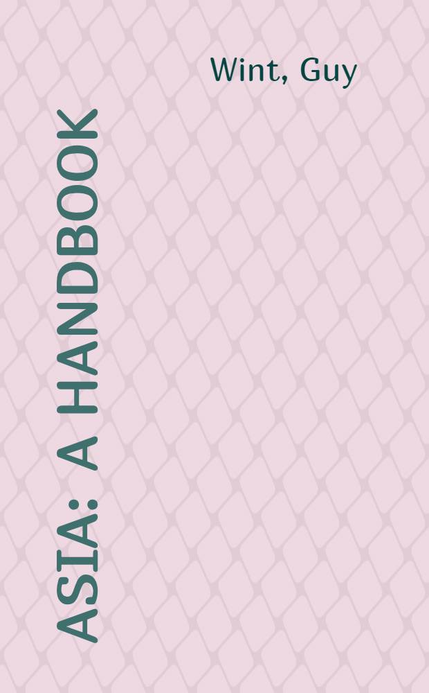 Asia : A handbook