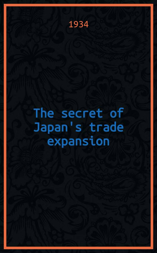 The secret of Japan's trade expansion