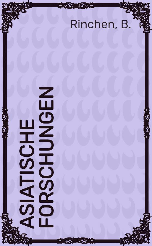 Asiatische Forschungen : Monographienreihe zur Geschichte, Kultur und Sprache der Völker Ost- und Zentralasiens. Bd. 30 : Folklore mongol