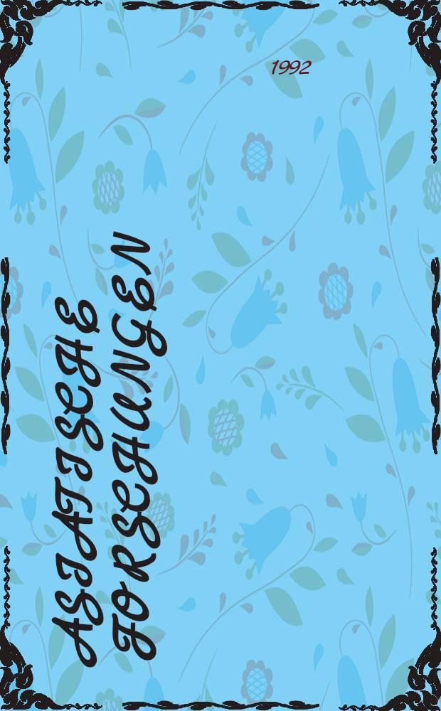 Asiatische Forschungen : Monographienreihe zur Geschichte, Kultur und Sprache der Völker Ost- und Zentralasiens. Bd. 120 : Fragen der mongolischen Hildendichtung