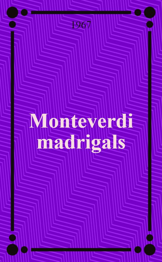 Monteverdi madrigals