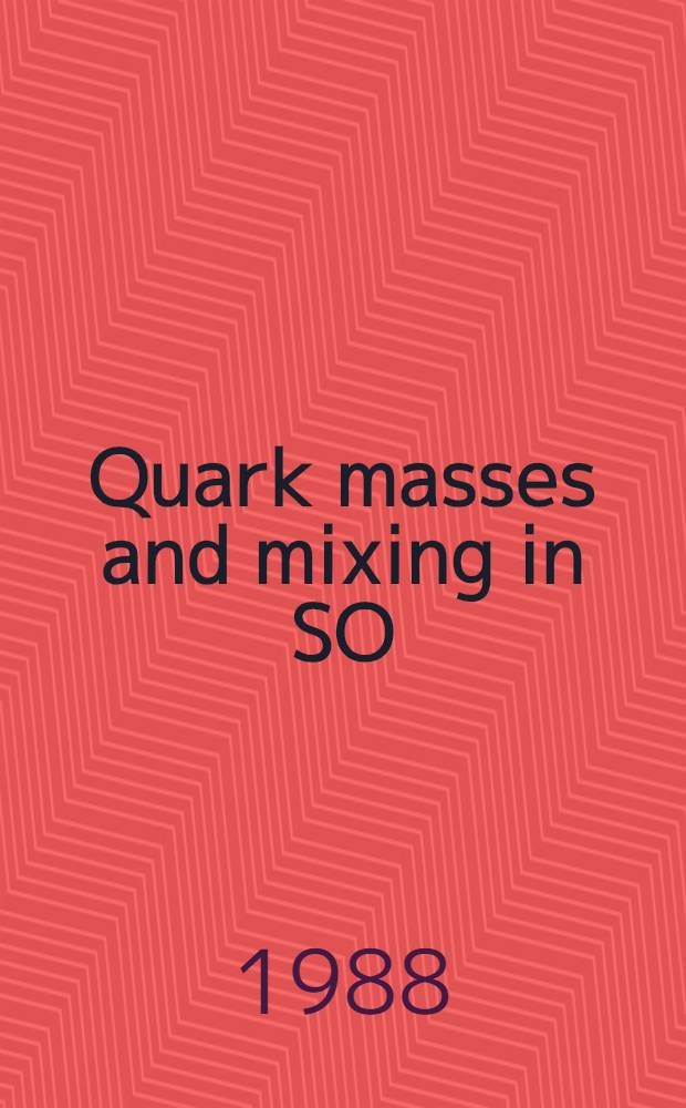 Quark masses and mixing in SO(10)-model