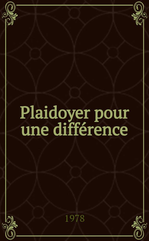 Plaidoyer pour une différence : Entretiens avec Arrabal