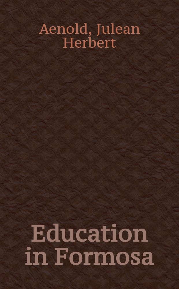 Education in Formosa