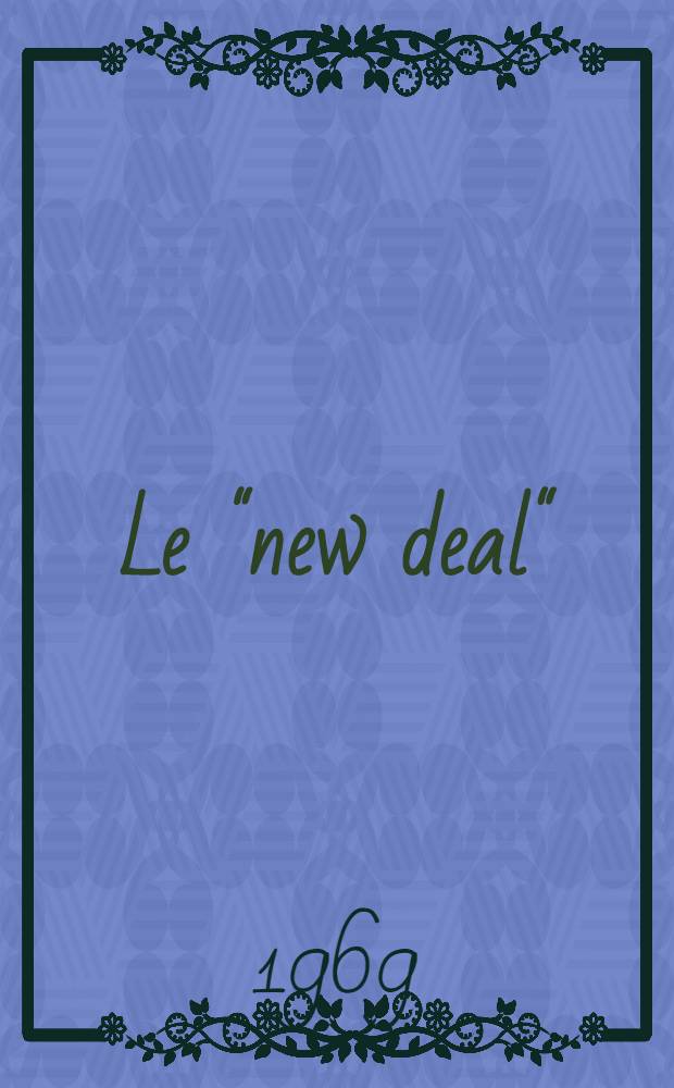 Le "new deal"