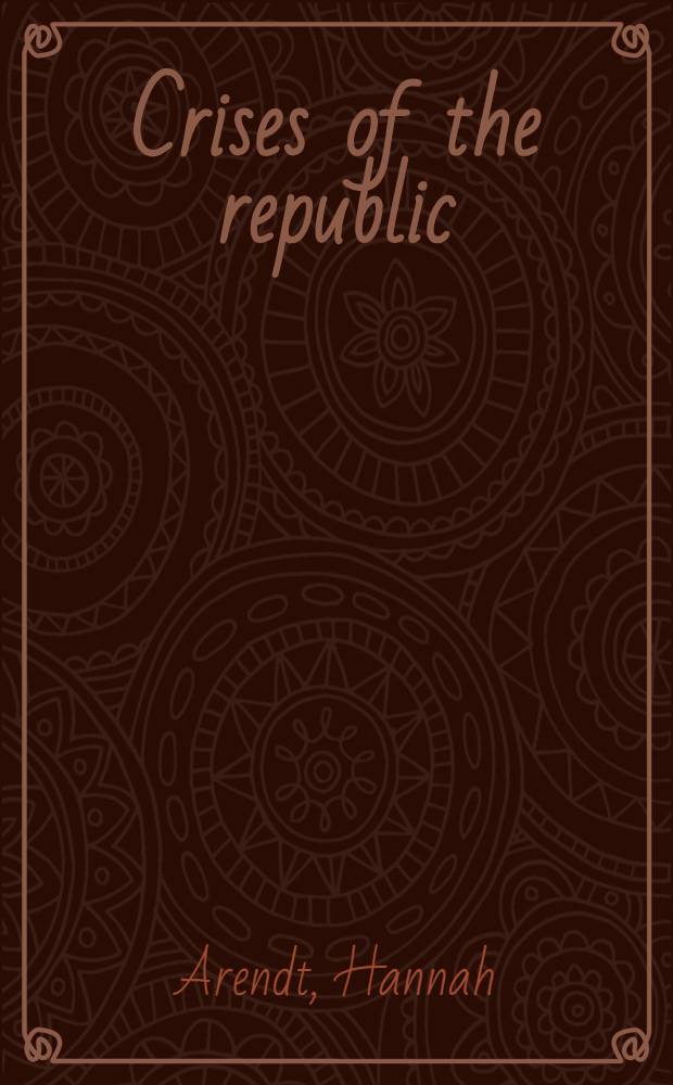 Crises of the republic