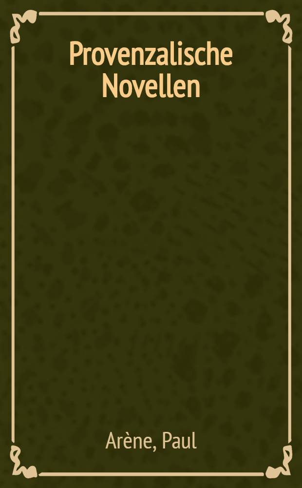 Provenzalische Novellen