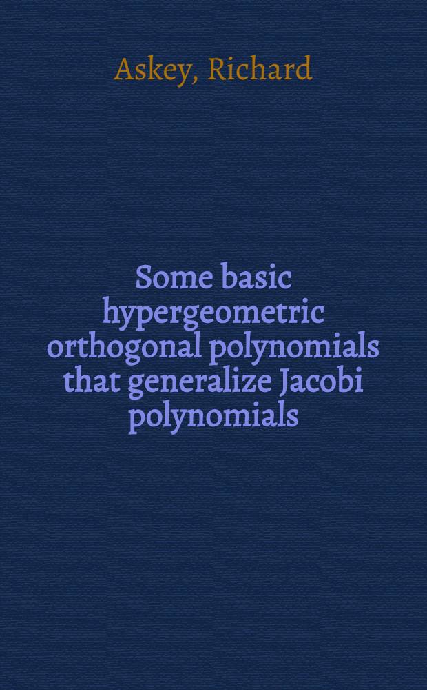 Some basic hypergeometric orthogonal polynomials that generalize Jacobi polynomials