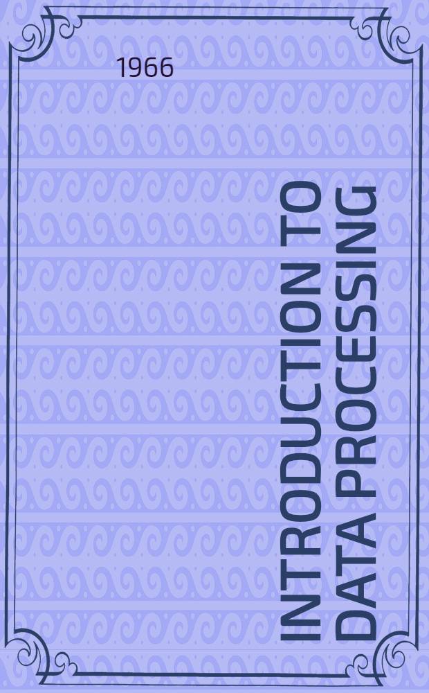 Introduction to data processing