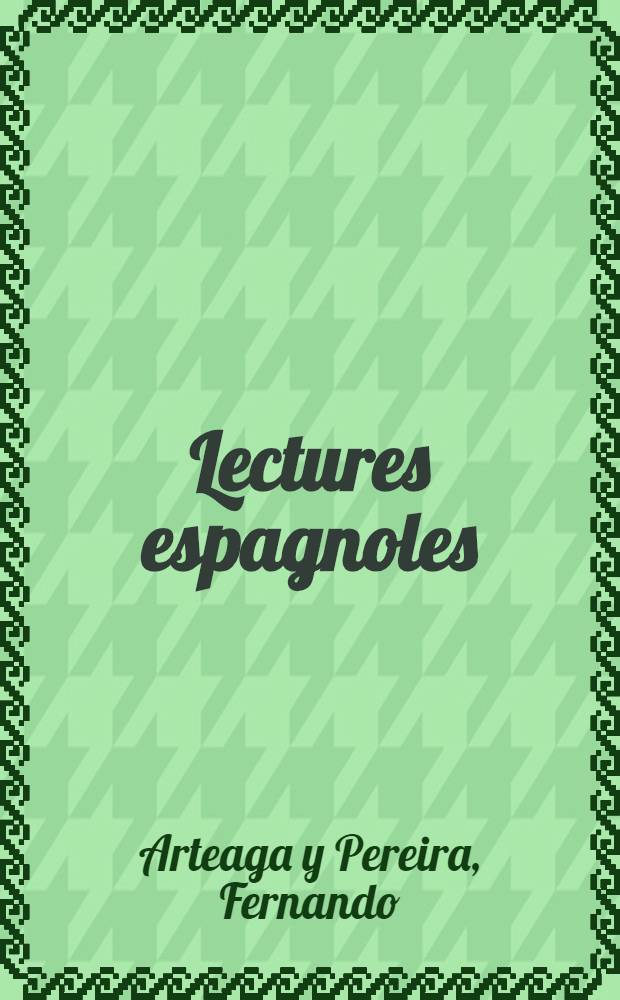 Lectures espagnoles