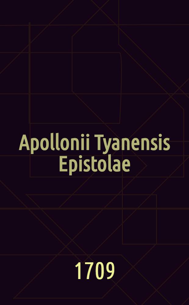 Apollonii Tyanensis Epistolae