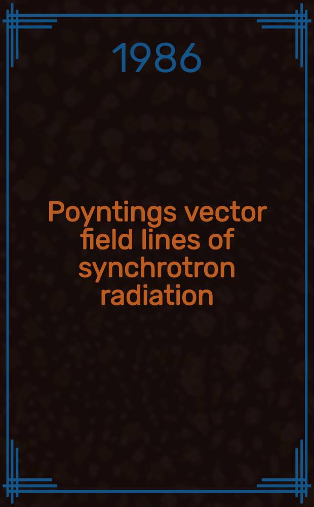 Poyntings vector field lines of synchrotron radiation