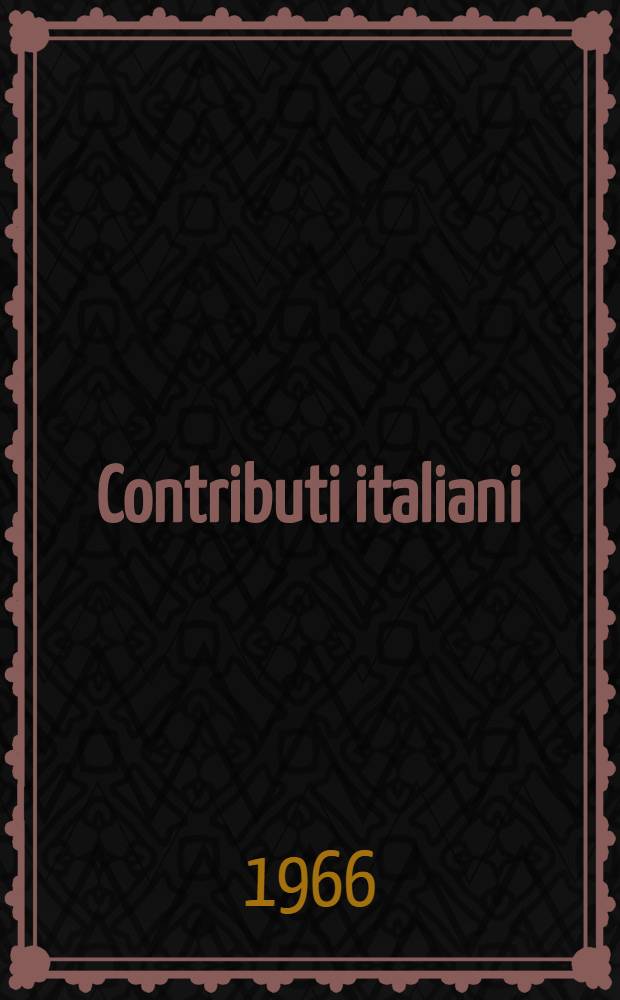 Contributi italiani