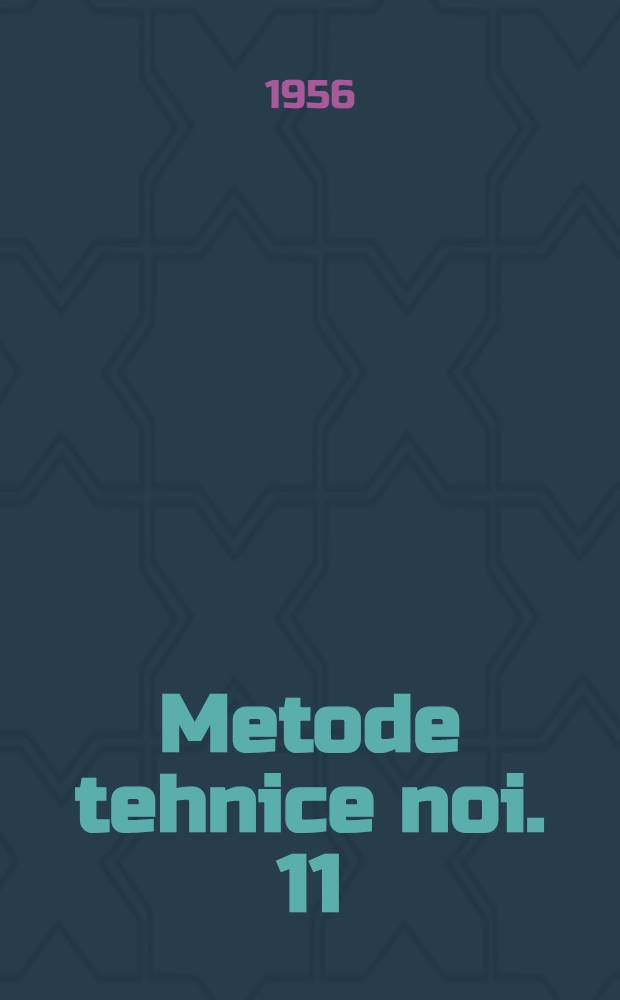 Metode tehnice noi. 11 : Introducere în polarografie