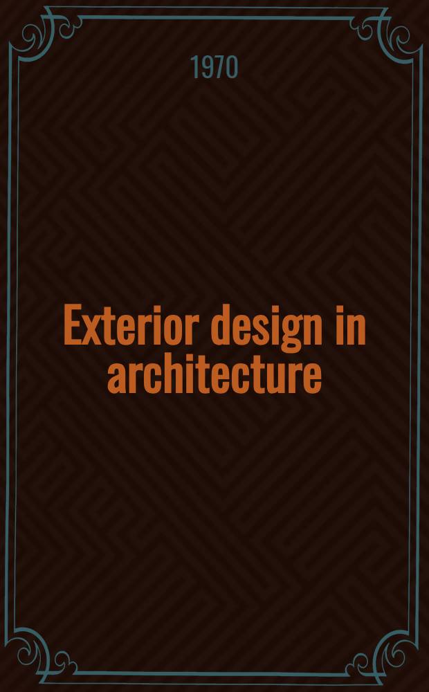 Exterior design in architecture