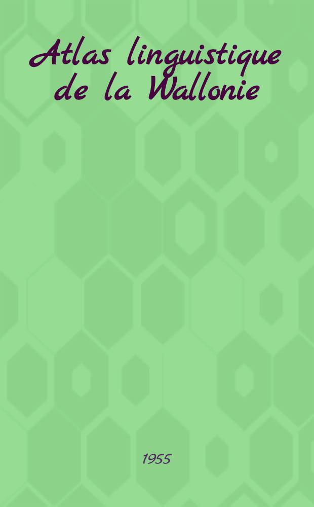 Atlas linguistique de la Wallonie : Tableau géographique des parlers de al Belgique romane d'après l'enquête de Jean Haust et des enquêtes complémentaires. T. 3 : Les phénomènes atmosphériques et les divisions du temps (208 notices, 70 cartes)