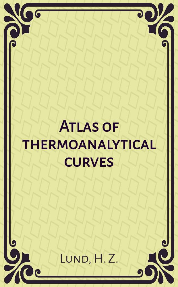 Atlas of thermoanalytical curves : (TG-, DTG-, DTA-curves measured simultaneously). Section 1. Fasc. 3 : Melanotic tumors of the skin