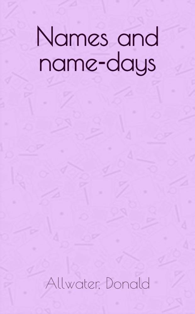 Names and name-days