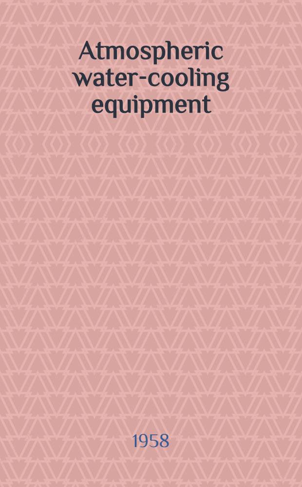 Atmospheric water-cooling equipment