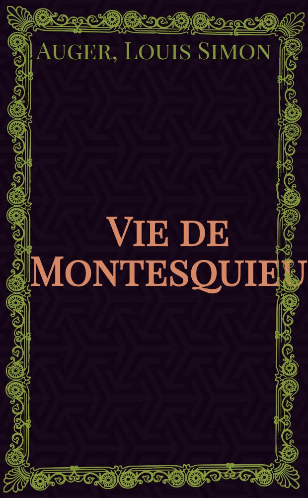 Vie de Montesquieu