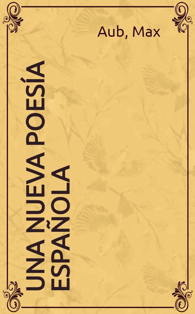 Una nueva poesía española : (1950-1955)