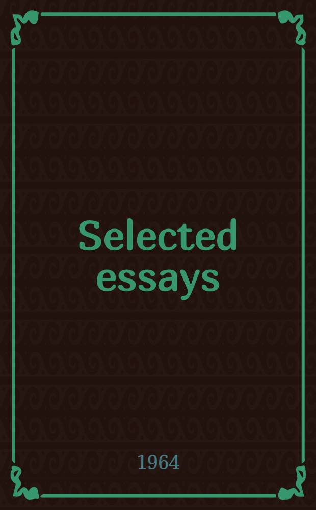 Selected essays