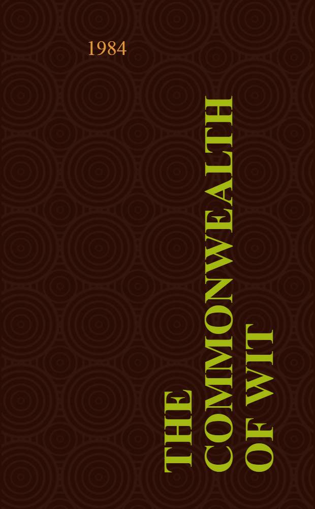 The commonwealth of wit : The writer's image a. his strategies of self-representation in Elizabethan lit