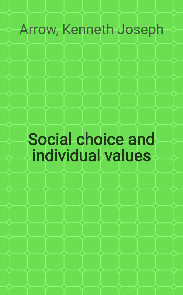 Social choice and individual values