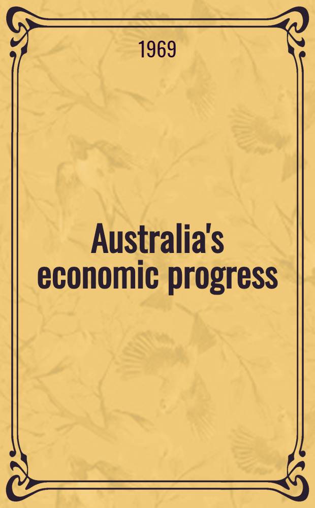 Australia's economic progress