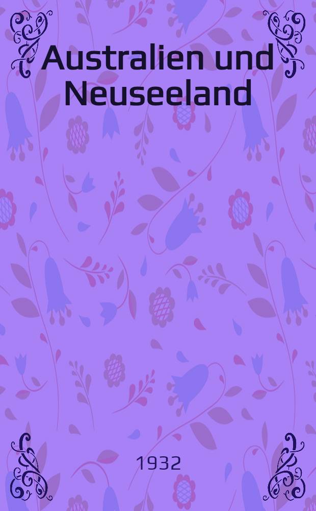 Australien und Neuseeland : 1-2