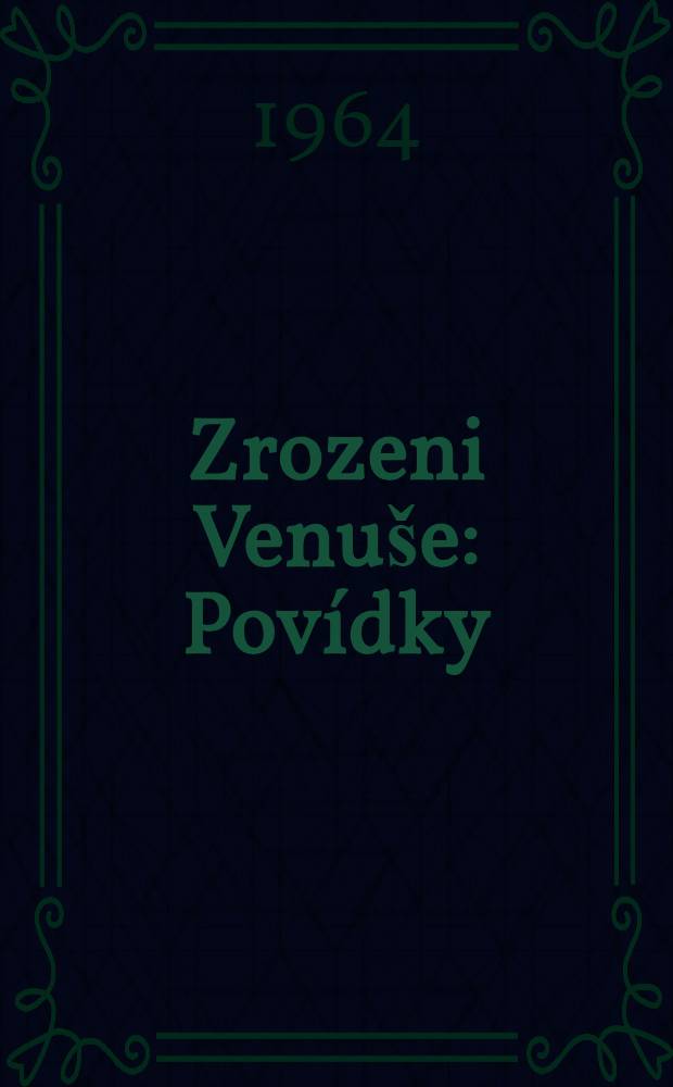 Zrozeni Venuše : Povídky