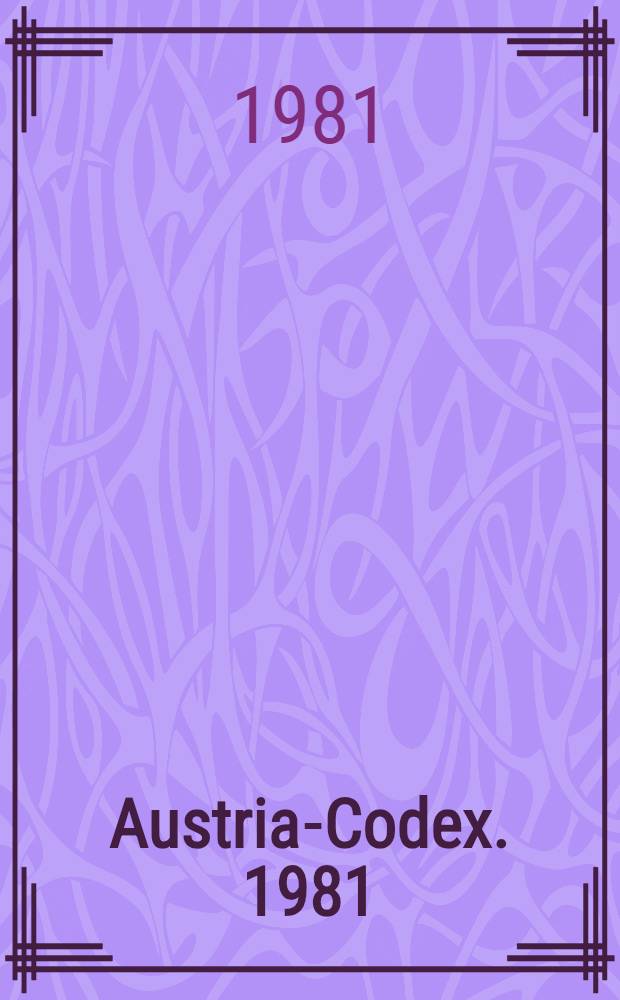 Austria-Codex. 1981/82