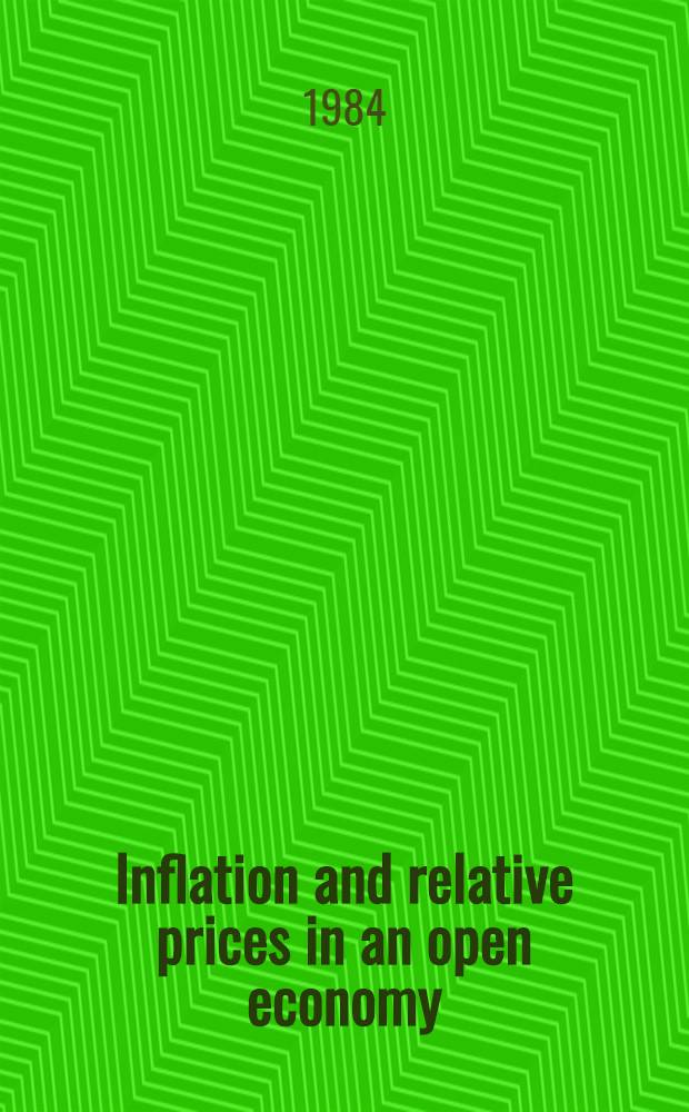 Inflation and relative prices in an open economy : Akad. avh