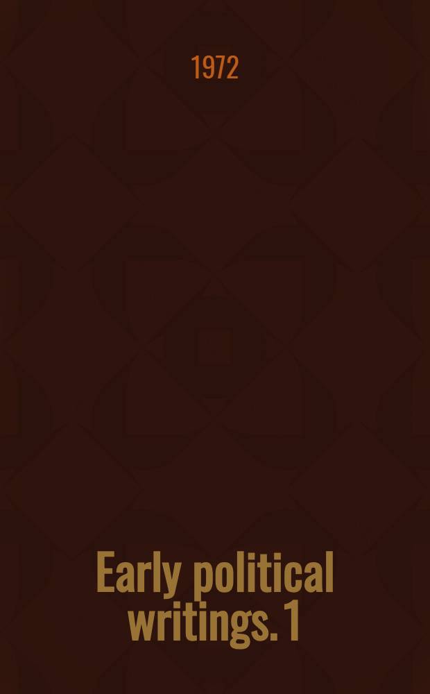 Early political writings. 1 : "Bande Mataram"