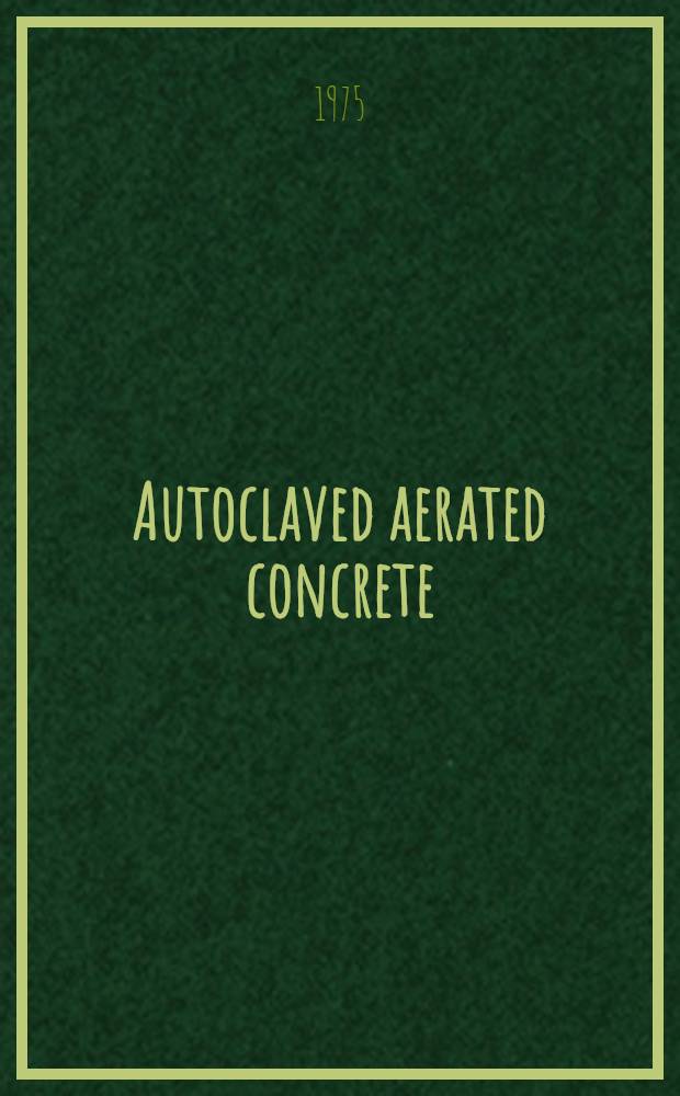 Autoclaved aerated concrete