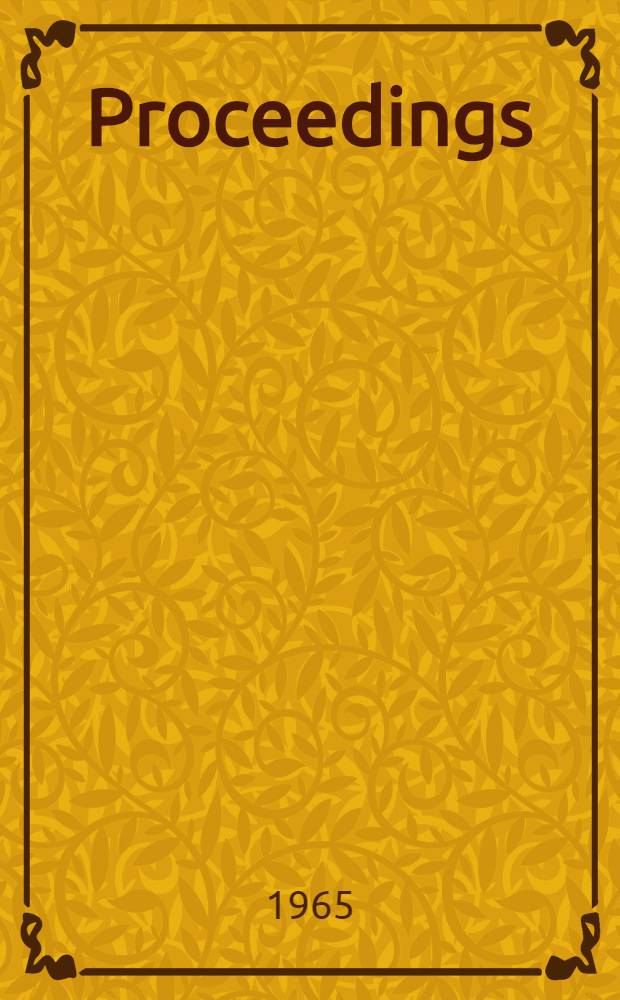 [Proceedings]