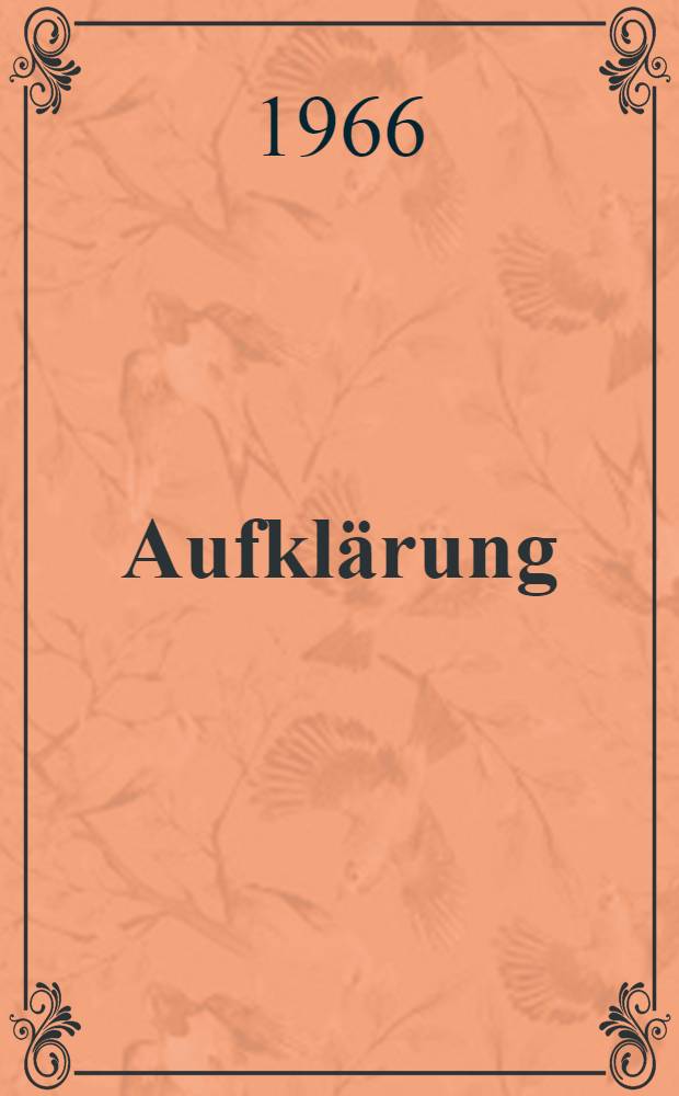 Aufklärung