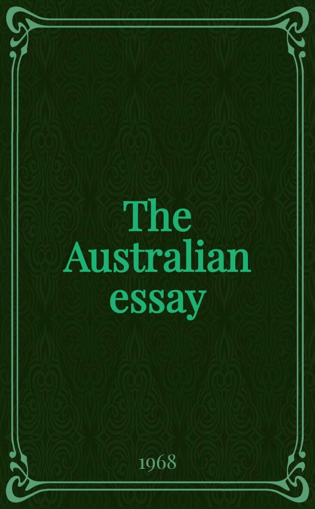 The Australian essay
